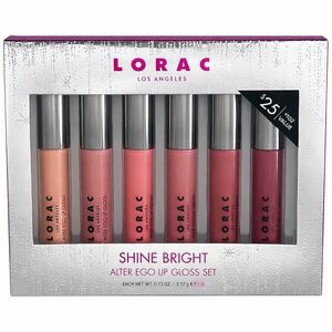 New:  LORAC Shine Bright Alter Ego 6 Piece Full Size Lip Gloss Set